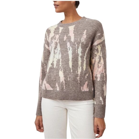 Rails women's medium grey tie dye Virgo wool blend long sleeve crew neck sweater - Picture 1 of 8